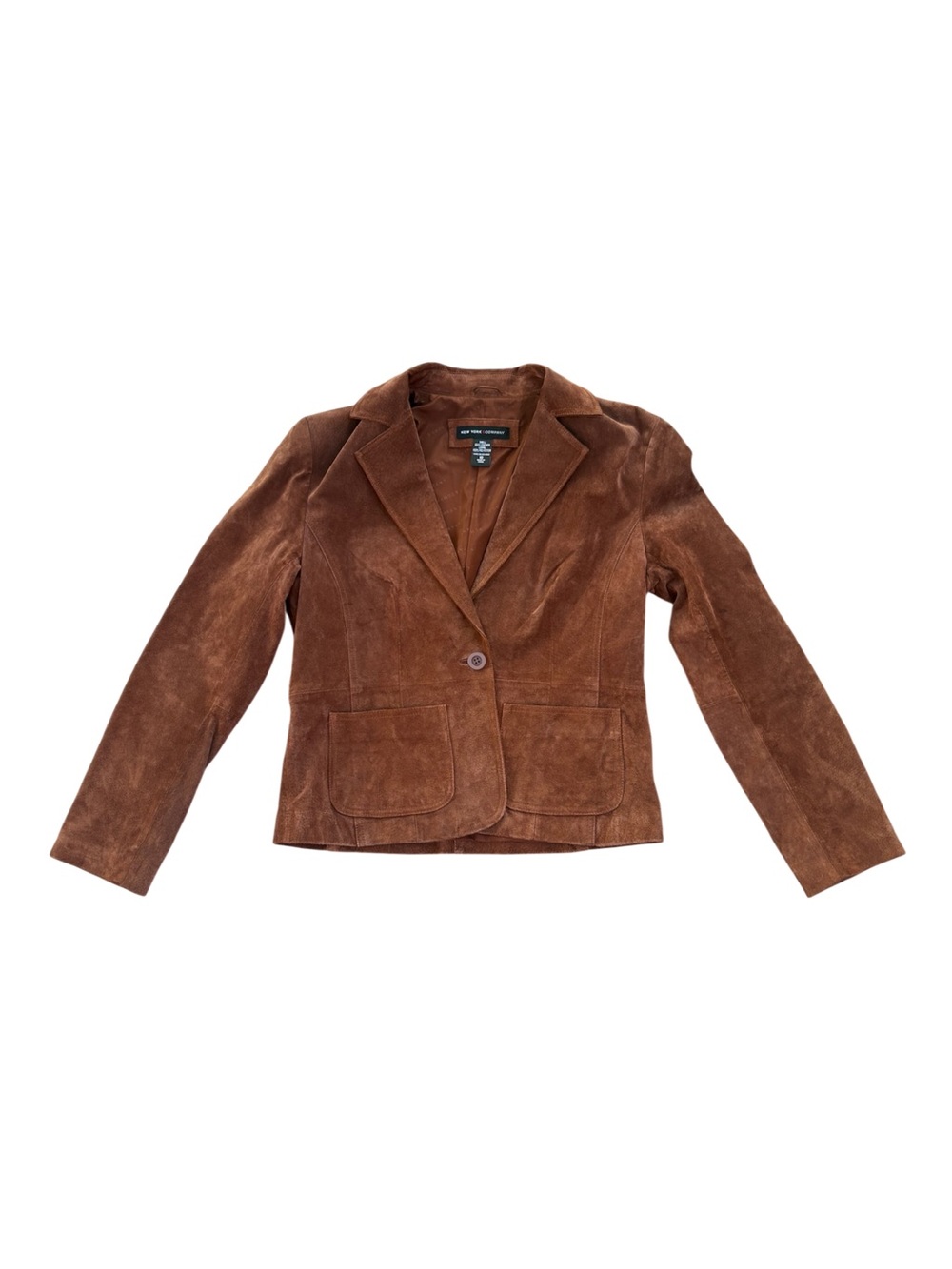 Vintage Suede Blazer Jacket Brown